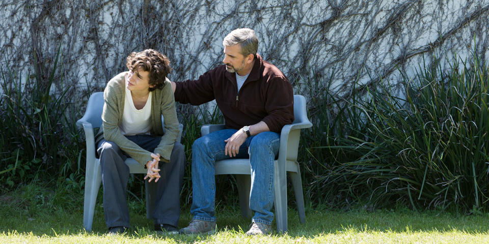 Timothée Chalamet and Steve Carell in <em>Beautiful Boy.</em> (Photo: TIFF)