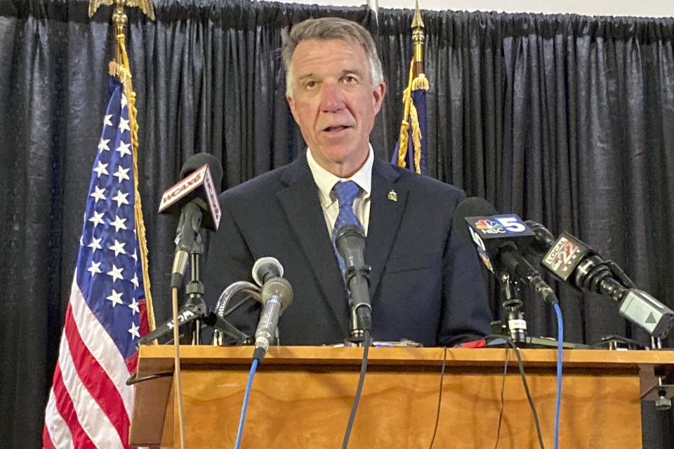 Gov. Phil Scott addresses his weekly press conference.