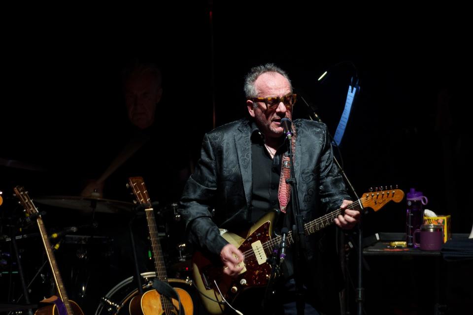 Elvis Costello, seen here performing at Arizona Financial Theatre on June 18, 2023 in Phoenix, will play Clearwater's Ruth Eckerd Hall on Jan. 11.