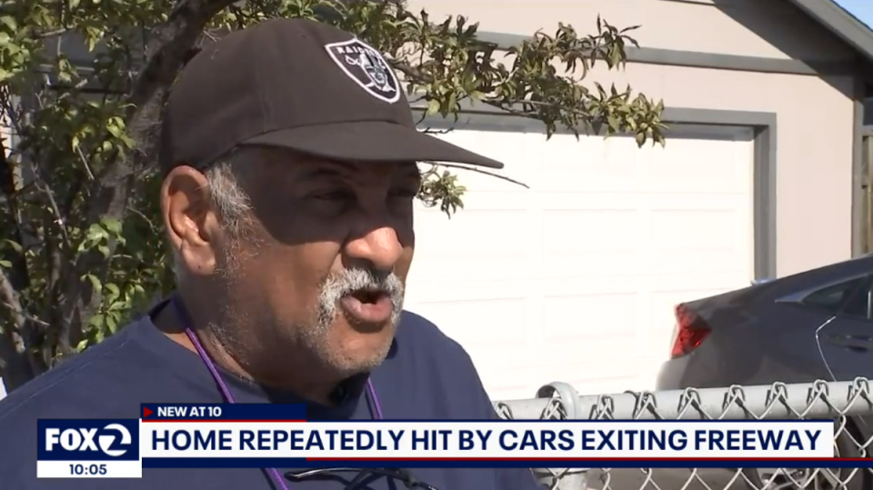 San Jose homeowner Ray Minter says that the city should do more to not only protect his home, but the entire neighbourhood (KTVU/video screengrab)