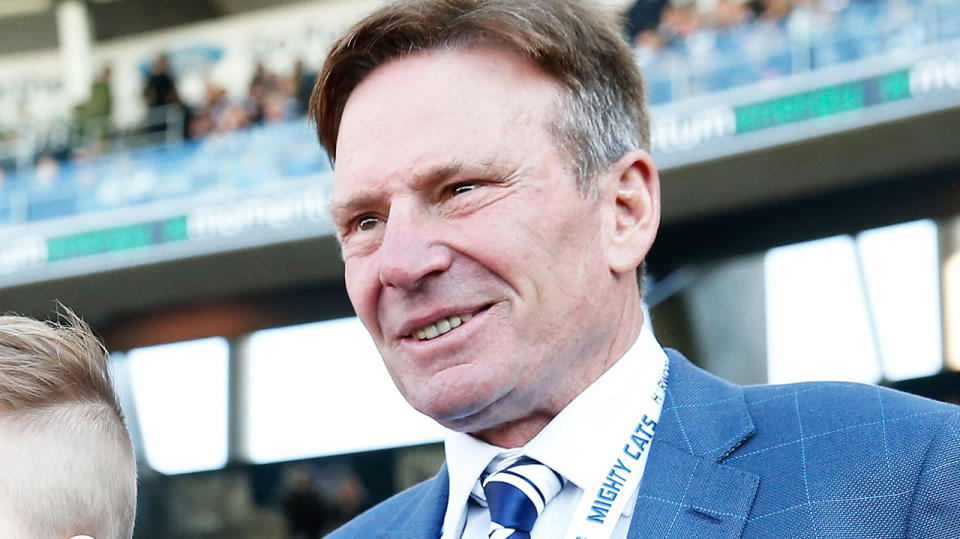 Sam Newman (pictured) during the AFL pre-match broadcast.