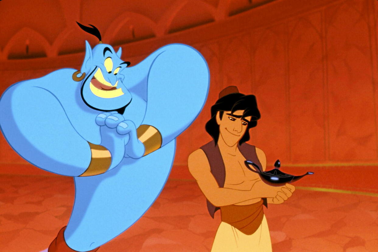 Aladdin et le génie qui lui volerait presque la vedette.  - Credit:Disney