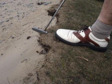 The fairway being eroded inland at Royal North Devon Golf Club (Getty)