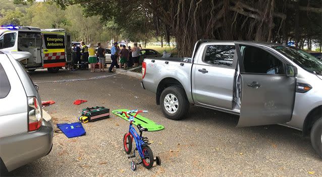 The boy was hit when he fell from his bike. Source: CareFlight