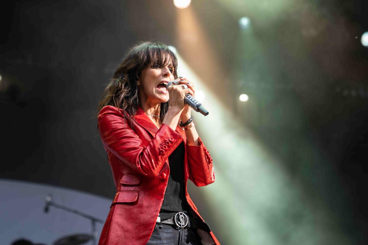 Skanderborg, Denmark. 07th, August 2019. The German singer Nena performs a live concert during the Danish music festival SmukFest 2019 in Skanderborg. (Photo by: Avalon/PYMCA/Gonzales Photo/Rod Clemen/Universal Images Group via Getty Images)