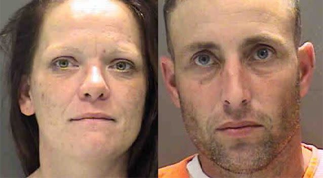 Delenay Crissinger, 32, and WIlliam Ballard, 36, were allegedly found surrounded by drugs. Photo: Supplied