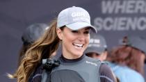 <p>Kate Middleton beams during her visit to the 1851 Trust and the Great Britain SailGP Team on July 31 in Plymouth, England.</p>