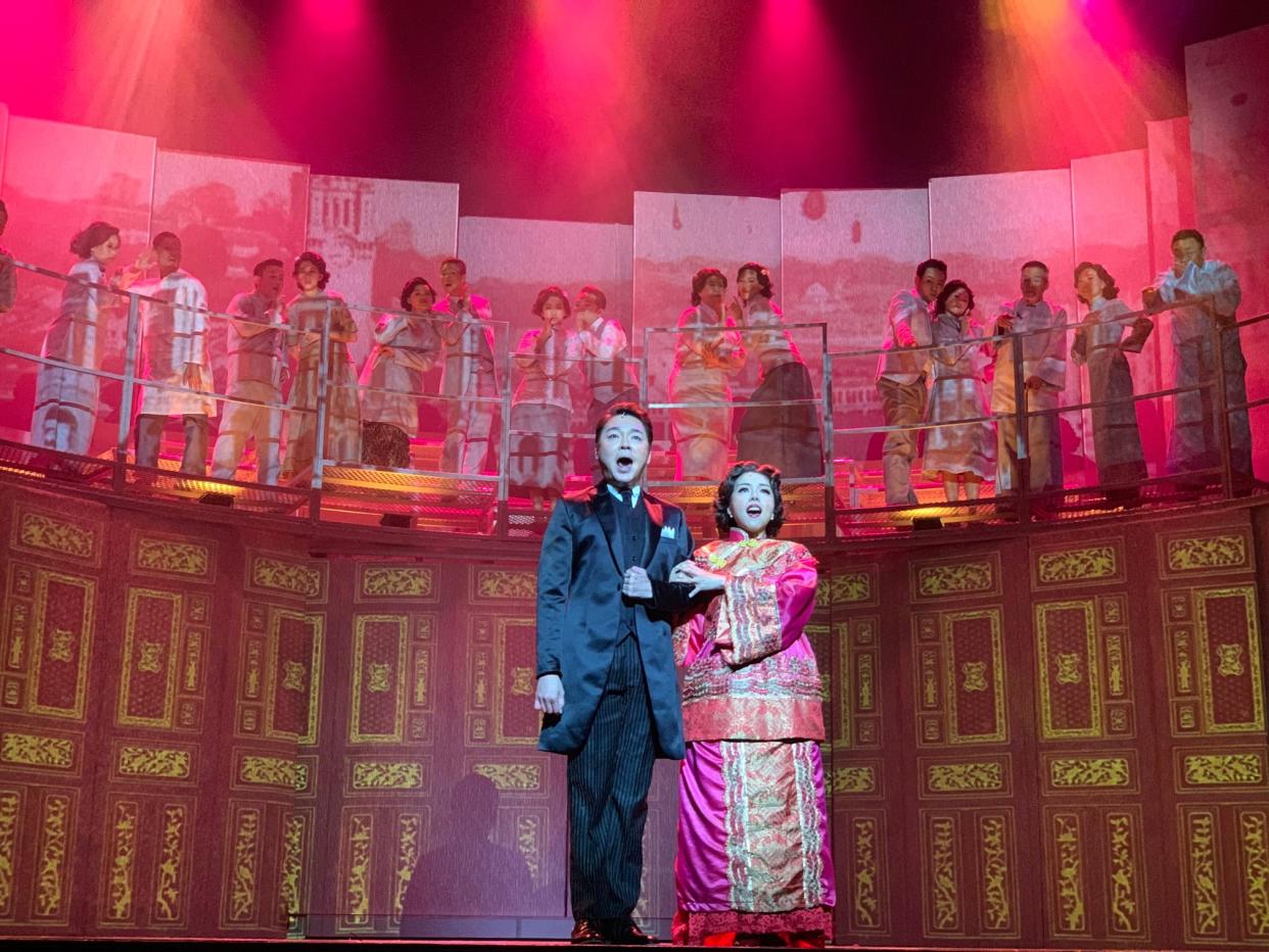 Sebastian Tan and Audrey Luo in Stella Kon's "Lim Boon Keng: The Musical" on 10 October 2019 at Victoria Theatre. (Photo: Musical Theatre Ltd)