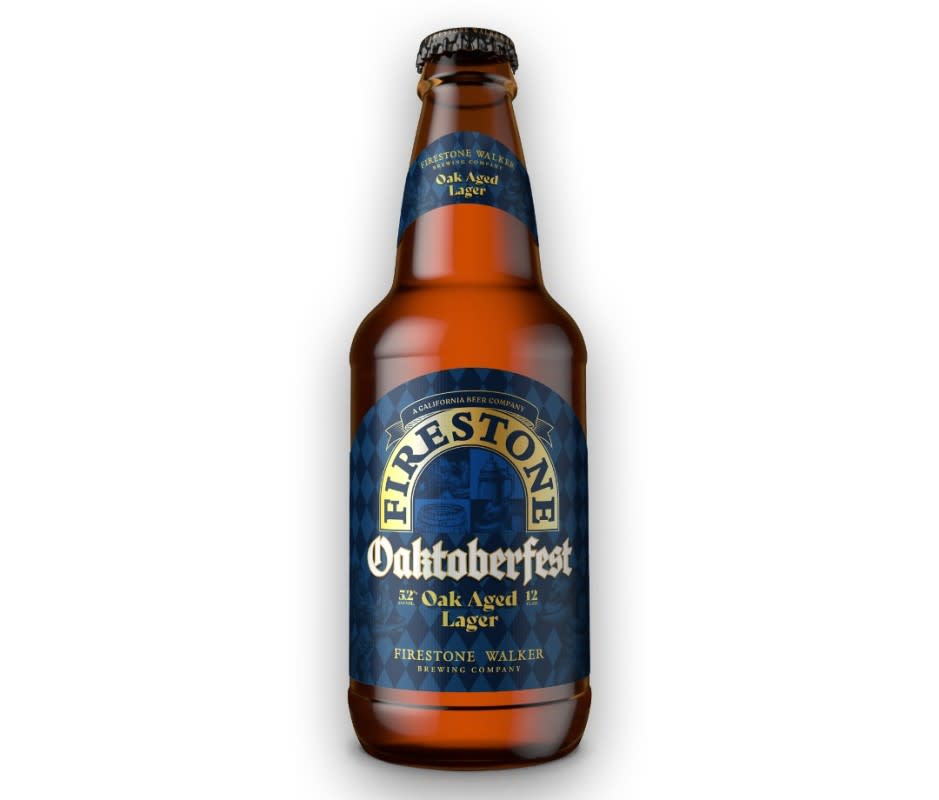 <p><strong>Paso Robles, California</strong></p><p><strong>Style:</strong> Oak-aged lager</p><p><a href="https://www.firestonebeer.com/beer/oaktoberfest/" rel="nofollow noopener" target="_blank" data-ylk="slk:Firestone Walker;elm:context_link;itc:0;sec:content-canvas" class="link ">Firestone Walker</a> takes its seasonal brew in a different direction by maturing the beer in French oak barrels. The result is <em>Oak</em>toberfest. It pours a clear yellow-orange with tongue-tingling carbonation. It has aromas of bright grains and mellow hops. Anticipate a bright start with earthy hops, maltiness, and mild lemon.</p><p><strong>ABV:</strong> 5.2%</p>