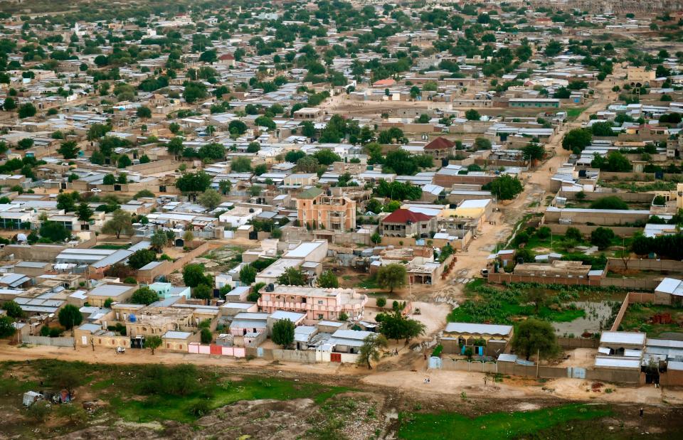 A bird's eye view of N'Djamena, Chad.