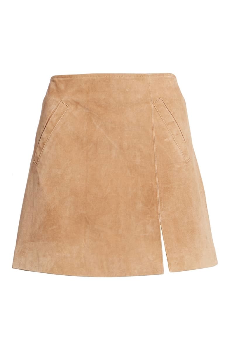 A-Line Suede Skirt
