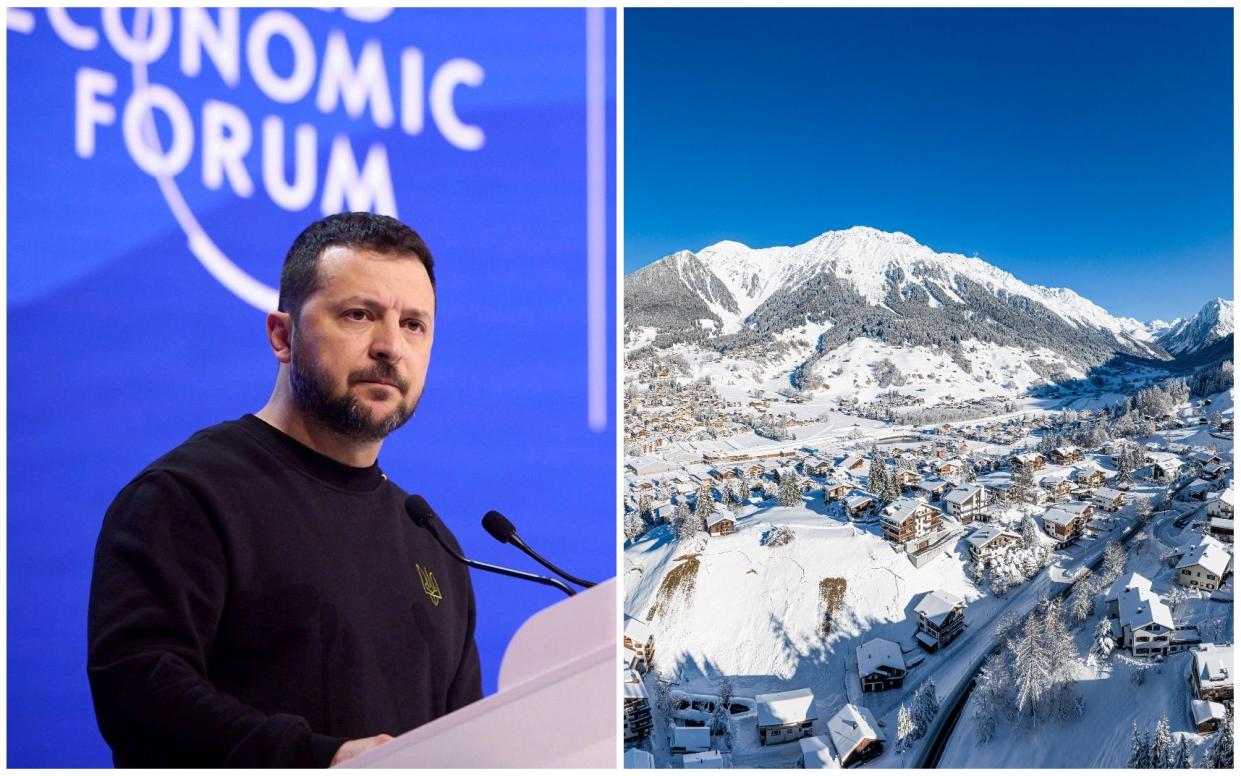 Ukrainian President Volodymyr Zelenskyy addressed the 54th annual World Economic Forum in Davos