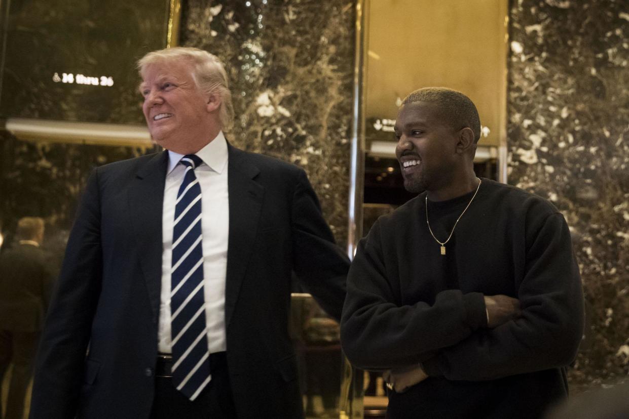 The rapper said Donald Trump was ‘his brother’ and Trump responded, ‘Very cool!’: Getty