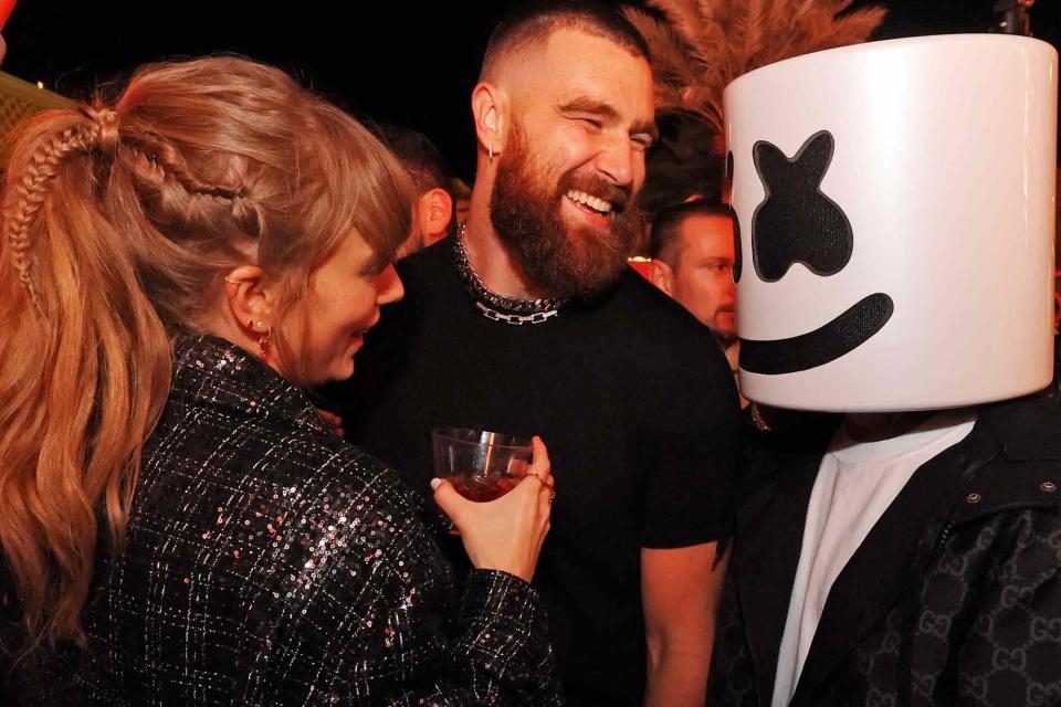 <p> Danny Mahoney</p> Taylor Swift and Travis Kelce at XS Nightclub.