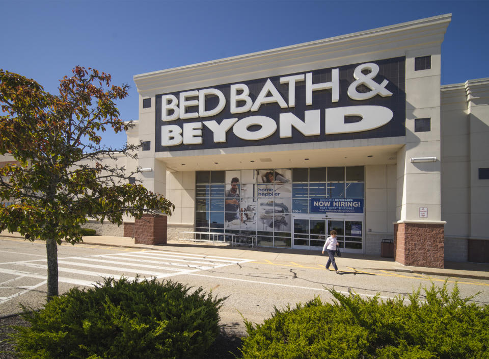 SOUTH PORTLAND, ME- SEP 02: Bed Bath & Beyond (Running Hill Road, South Portland store pictured) has announced layoffs and store closing, though it has not been announced which stores will be closed(Photo by Carl D. Walsh/Portland Press Herald via Getty Images)