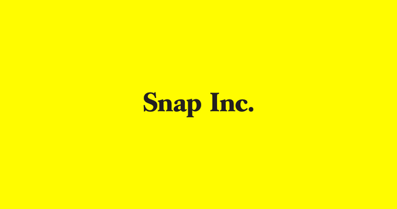 Yellow box with the word Snap Inc. written in it.