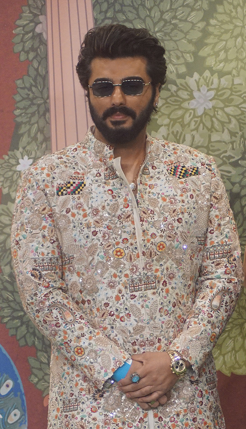 Arjun Kapoor attend the blessings ceremony of Anant Ambani and Radhika Merchant on July 13 in Mumbai.