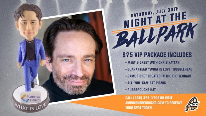 Former &#x00201c;Saturday Night Live&#x00201d; star Chris Kattan will make a special appearance July 30 at Canal Park in Akron.