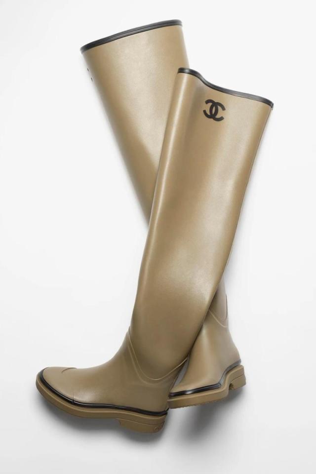 Chanel's Thigh High Rain Boot is the Next It Girl Shoe