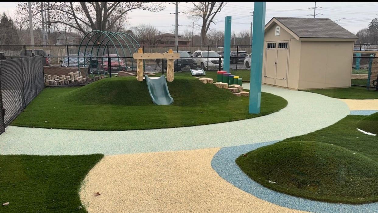 Johnson City's new UHS Child Care Center is equipped with age-appropriate playgrounds, a STEM lab, School Age Room, Library and Art Studio.