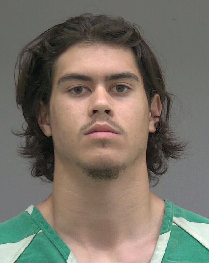 This photo provided by the Alachua (Fla.) County Jail show Jalen Kitna. Florida backup quarterback Jalen Kitna, the son of retired NFL quarterback Jon Kitna, was arrested Wednesday, Nov. 30, 2022 and charged with two counts of distribution of child exploitation material and three counts of possession of child pornography. (Alachua County Jail via AP)