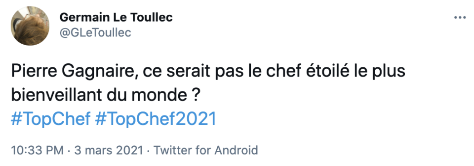 Pierre Gagnaire fait l'unanimité sur Twitter