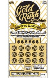 $10 gold rush doubler  Florida Lottery scratch-off game.