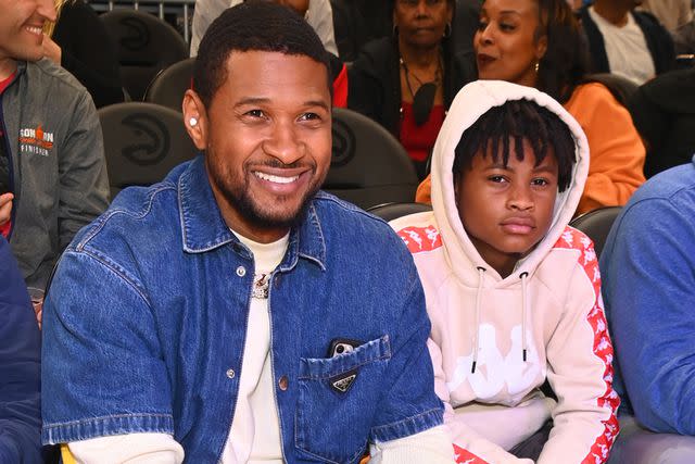 <p>Paras Griffin/Getty</p> Usher and Usher Raymond V