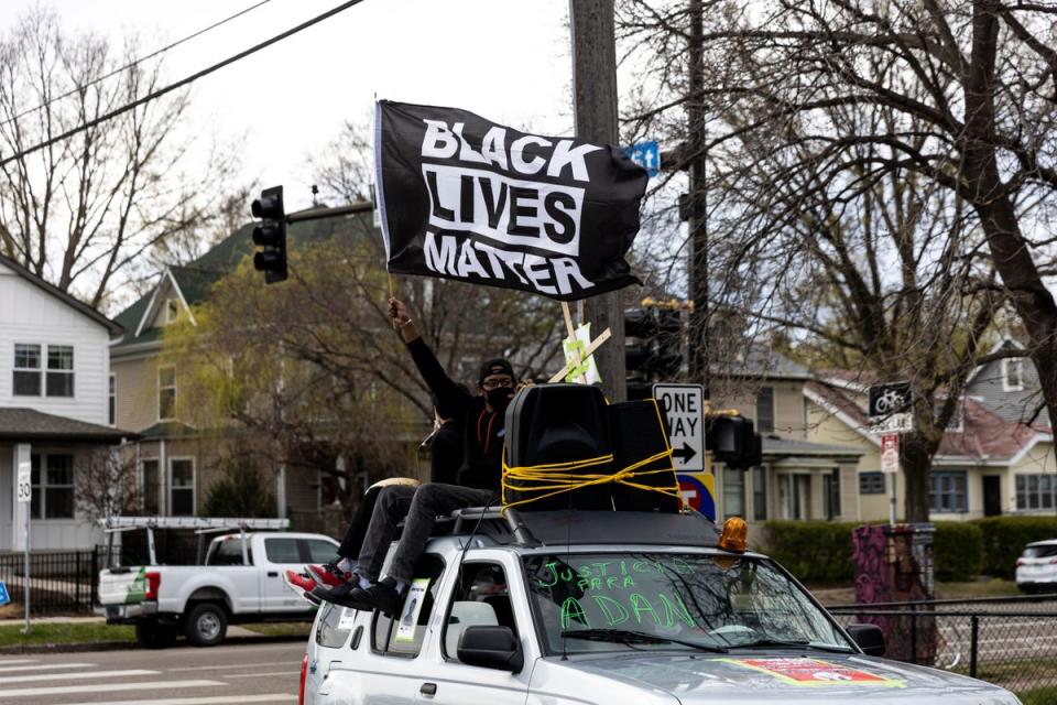 A Black Lives Matter demonstrator in Minneapolis (AFP via Getty Images)