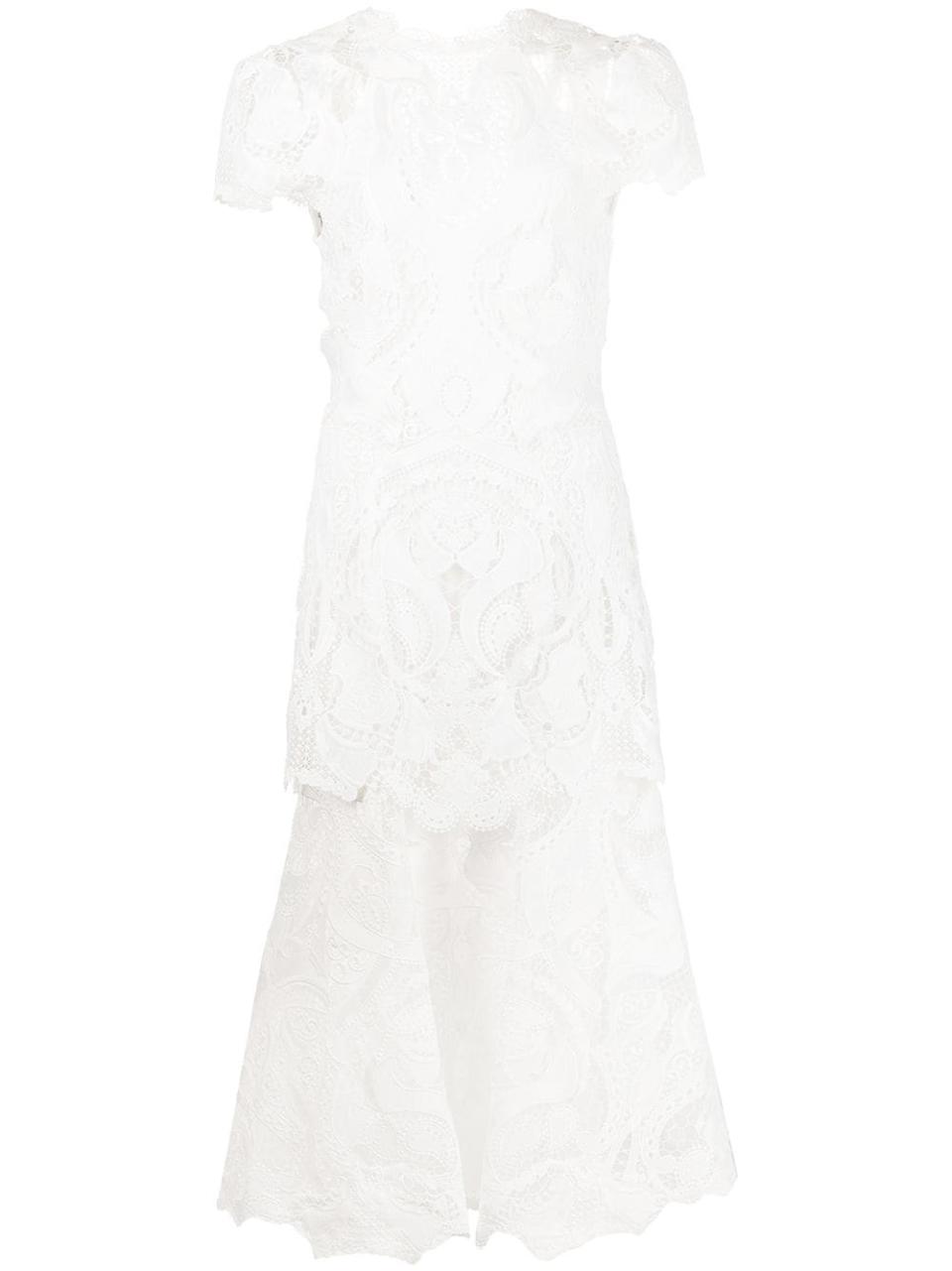 Jonathan Cohen’s lace midi dress. - Credit: Courtesy of Farfetch