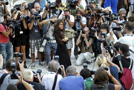 Italian model and actress Elisa Sednaoui poses for photographers a day before the 72nd Venice Film Festival in Venice, Italy, September 1, 2015. REUTERS/Stefano Rellandini