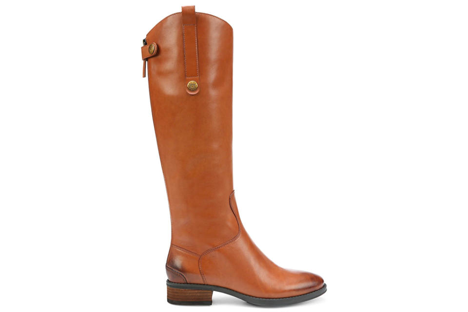 riding boots, tan, brown, leather, sam edelman