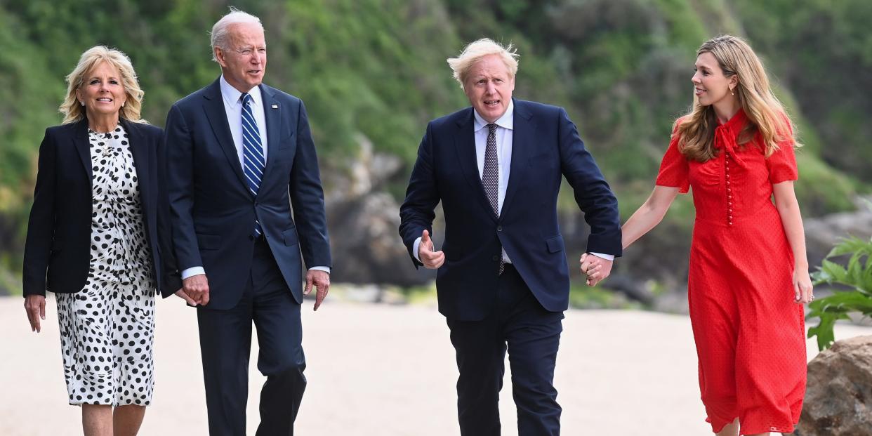 boris johnson biden wives