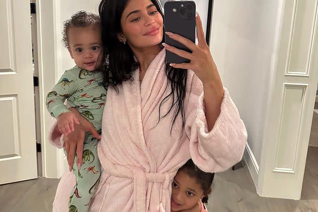 Kylie Jenner/Instagram Kylie Jenner with her two kids