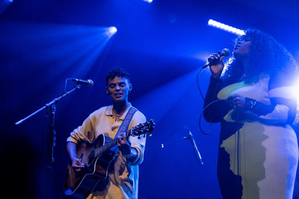 Autumn Nicholas and special guest Brittney Spencer perform before Jason Isbell at The Ryman in Nashville , Tenn., Friday, Oct. 20, 2023.