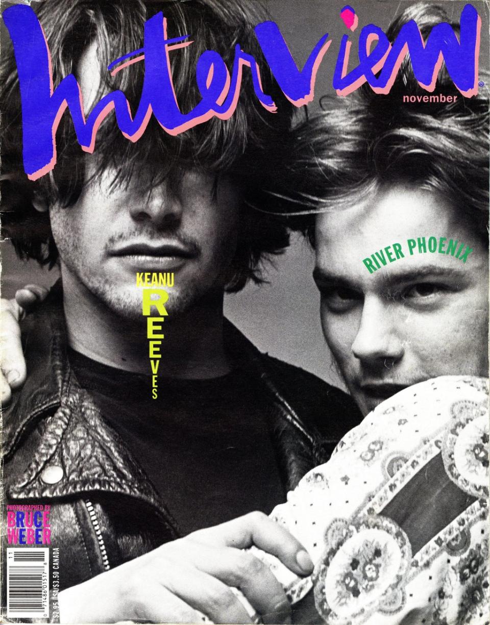 Keanu Reeves and River Phoenix on the November 1991 cover of ‘Interview Magazine' (Crystal Ball Media)