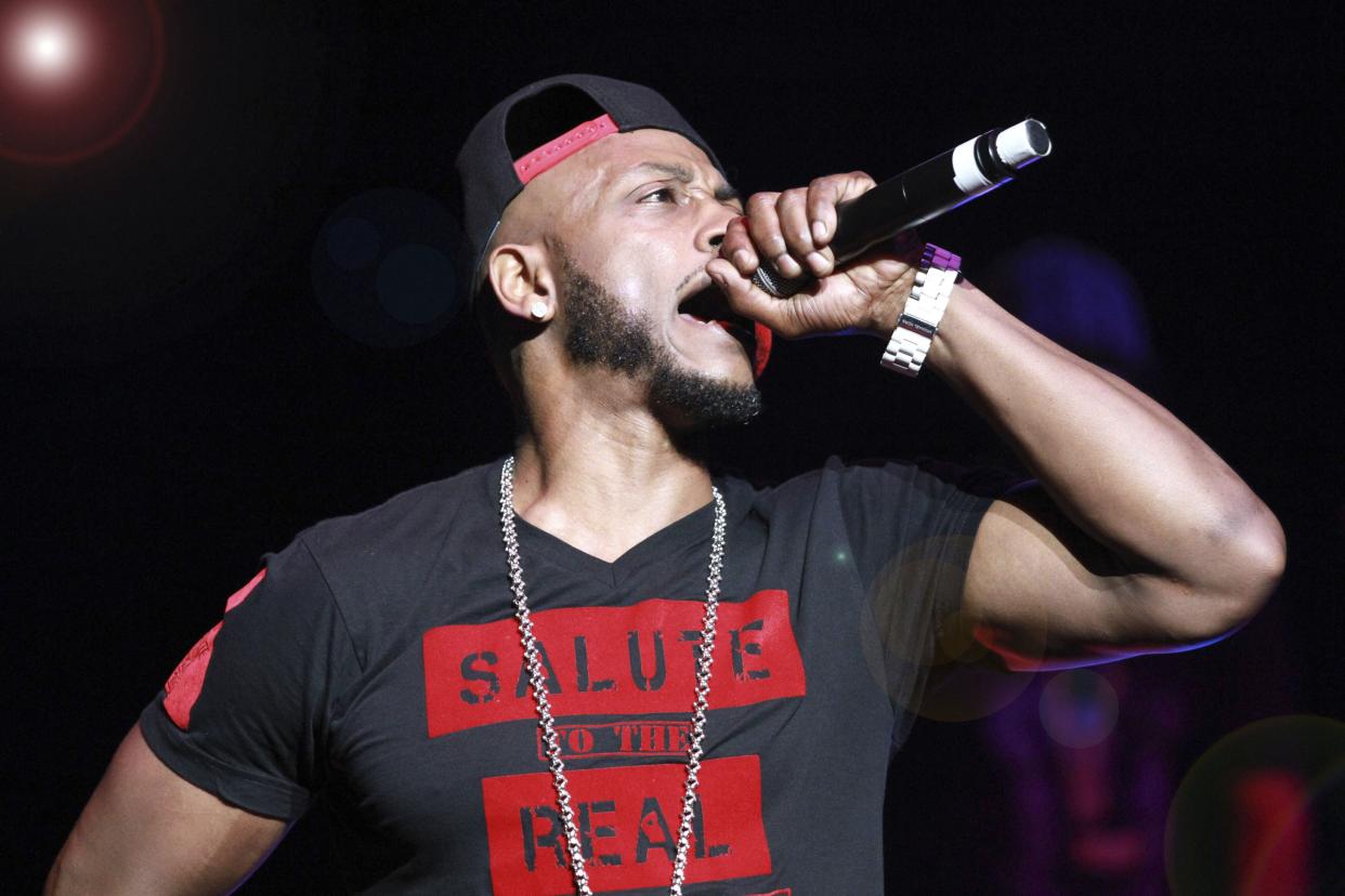 In this March 19, 2016 file photo, Mystikal performs during the Legends of Southern Hip Hop Tour at the Fox Theatre, in Atlanta. 