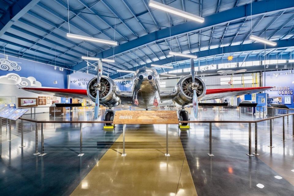 The centerpiece of Atchison's Amelia Earhart Hangar Museum will be "Muriel," shown here, the only Lockheed Model 10 Electra plane that remains in existence. Earhart flew this same type of plane on the air journey in which she disappeared.