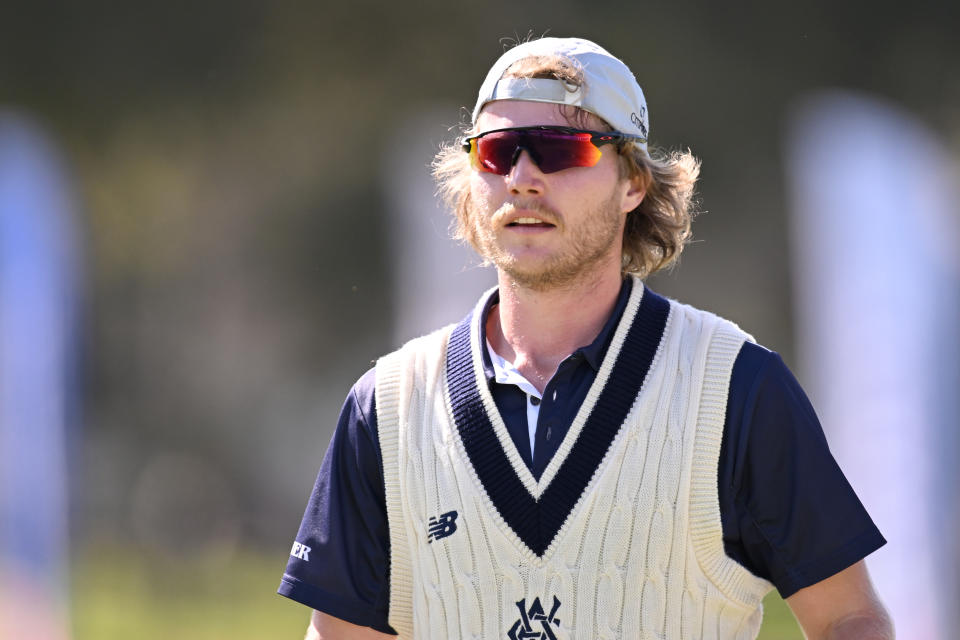 Will Pucovski, pictured here during a Sheffield Shield match between Victoria and Western Australia.