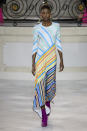 <p><i>Colorful striped maxi dress from the SS18 Peter Pilotto collection. (Photo:IMAXtree) </i></p>