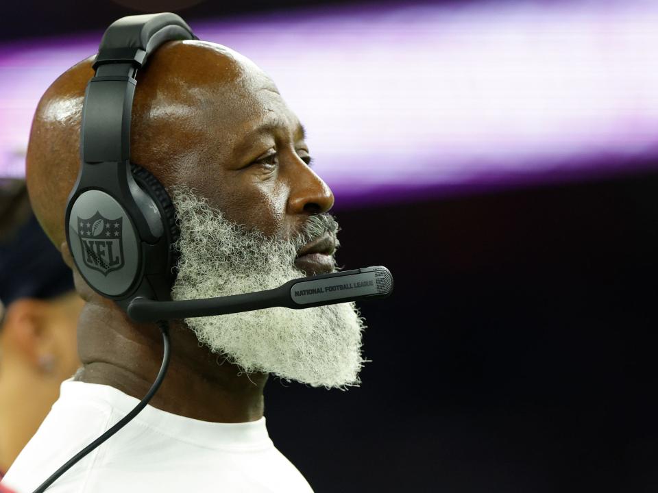 Texans head coach Lovie Smith looks on during a preseason game against the New Orleans Saints.