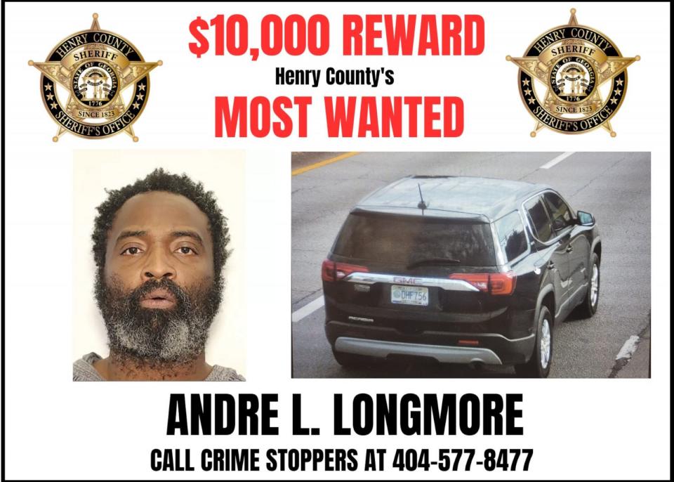 PHOTO: The Henry County Sheriff's Office is offering a $10K reward for information leading to the arrest and prosecution of Andre Longmore. (Henry County Sheriff's Office)