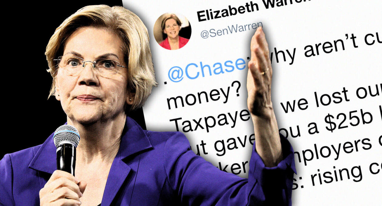 Sen. Elizabeth Warren (Photo illustration: Yahoo News; photo: John Locher/AP)