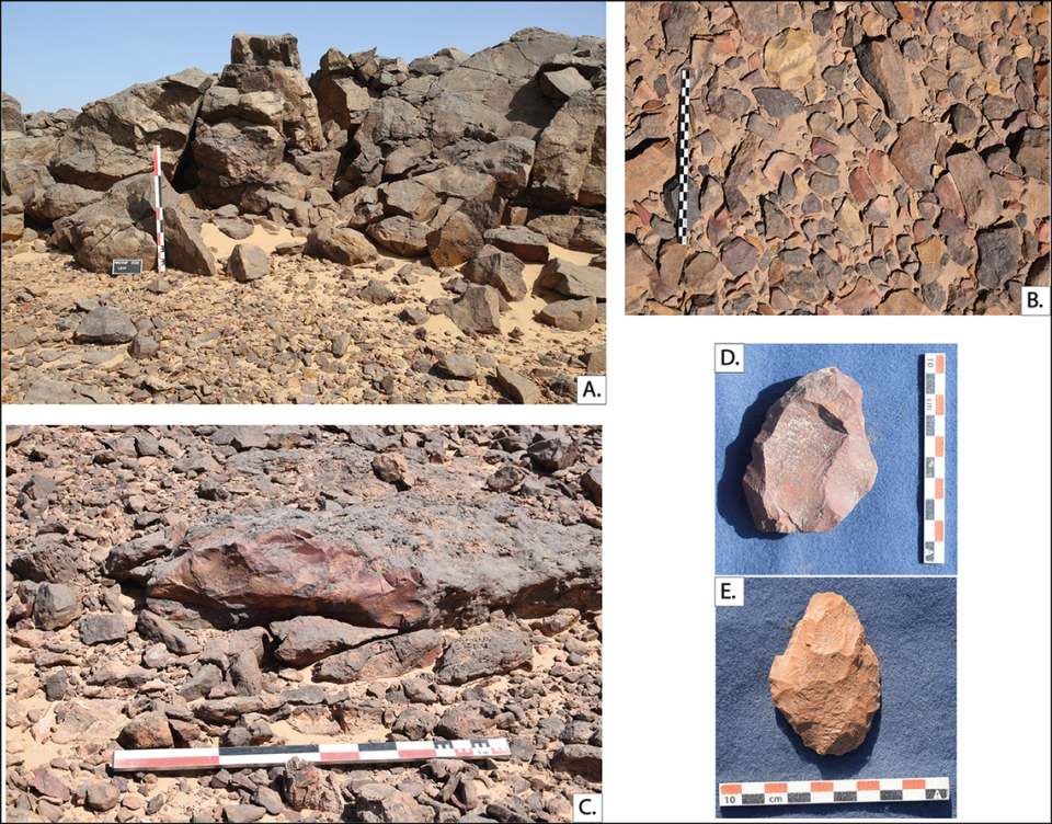 Another prehistoric workshop and related artifacts found in Wadi Abu Subeira.