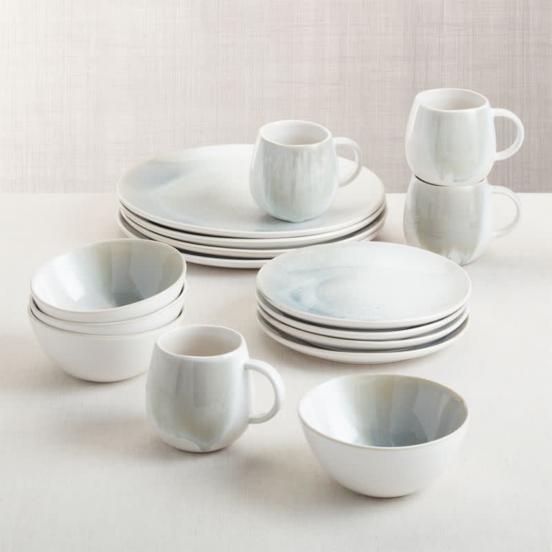 <p><strong>Crate & Barrel</strong></p><p>crateandbarrel.com</p><p><strong>$224.95</strong></p><p><a href="https://go.redirectingat.com?id=74968X1596630&url=https%3A%2F%2Fwww.crateandbarrel.com%2Fora-stoneware-dinnerware-16-piece-set%2Fs159528&sref=https%3A%2F%2Fwww.housebeautiful.com%2Fentertaining%2Fholidays-celebrations%2Fg22778748%2Fthanksgiving-dinnerware%2F" rel="nofollow noopener" target="_blank" data-ylk="slk:Shop Now;elm:context_link;itc:0;sec:content-canvas" class="link ">Shop Now</a></p><p>Another stunning example of reactive glaze is this 16-set. It's a bit more subtle and boasts a mystifying iridescence from which we can't look away. Additionally, they're simple enough to use daily while being distinct enough for a festive occasion.</p>