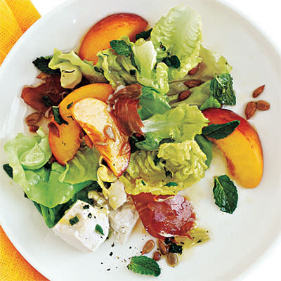 Prosciutto, Peach, and Sweet Lettuce Salad