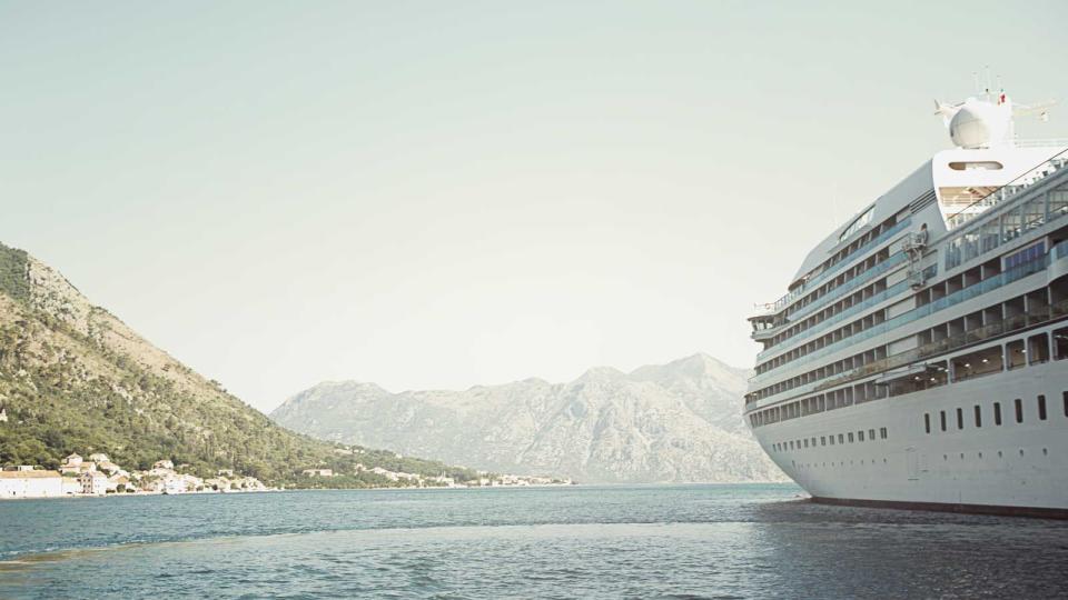 Seabourn Odyssey cruise ship on the Adriatic Sea