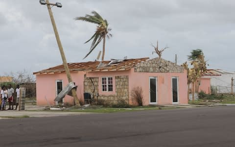 This image provided by the Antigua & Barbuda Broadcasting Services on September 07, 2017 shows a destroyed house on the Island of Barbuda after Hurricane Irma hit the Island - Credit: AFP