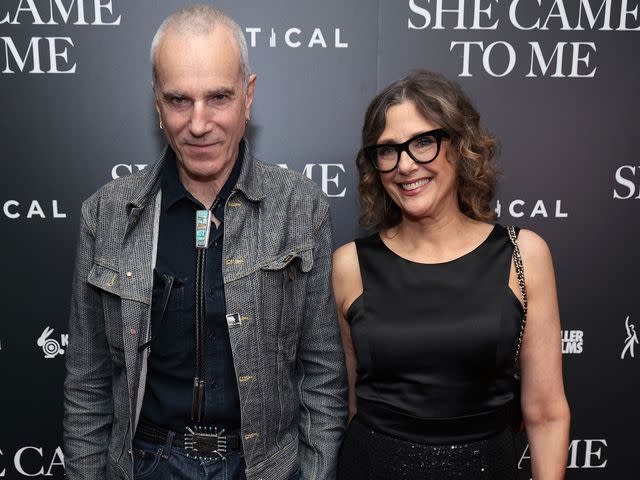 <p>Dimitrios Kambouris/Getty</p> Daniel Day-Lewis and Rebecca Miller attend the'She Came to Me' New York Screening on October 03, 2023 in New York City.