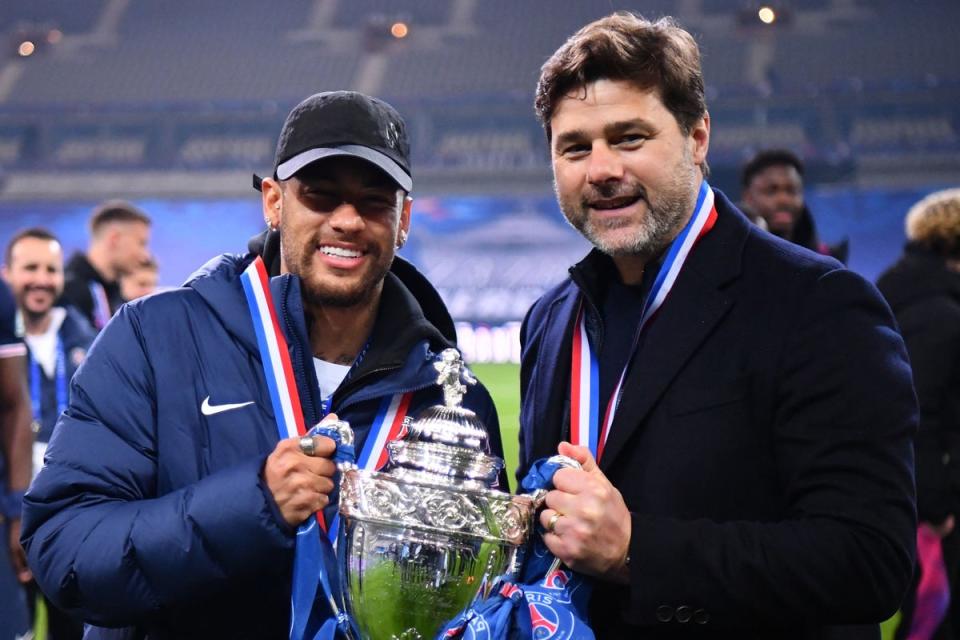 Chelsea boss Mauricio Pochettino is yet to win a trophy in England, having lifted three with Paris Saint-Germain (AFP via Getty Images)